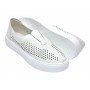 Pantofi dama casual din piele naturala cu perforatii - Ama Alb GSK7054A